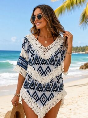 Paradise USA Boho Swim Cover-Up – Size M